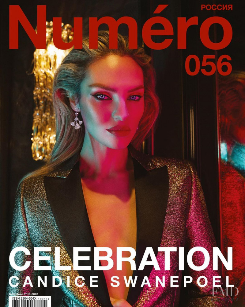 Candice Swanepoel featured on the Numéro Russia cover from December 2019