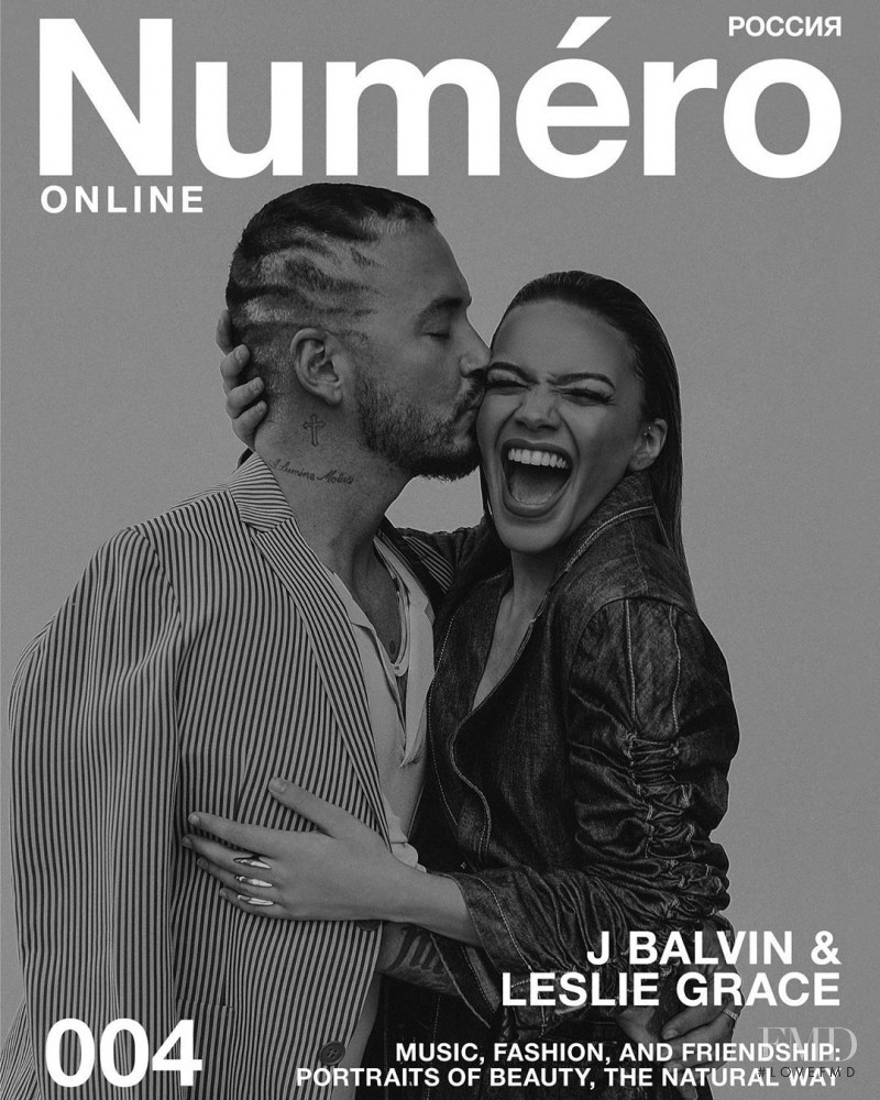 J Balvin, Leslie Grace featured on the Numéro Russia cover from June 2019