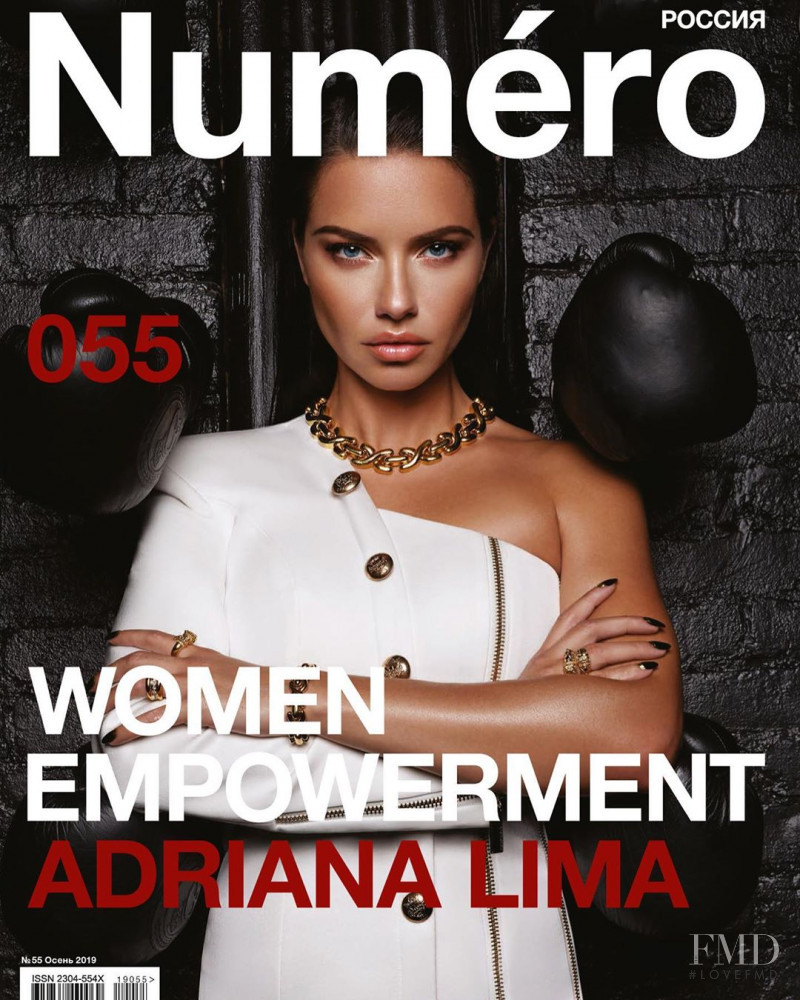 Adriana Lima featured on the Numéro Russia cover from September 2019