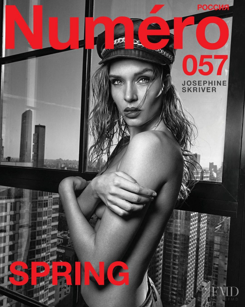 Josephine Skriver featured on the Numéro Russia cover from March 2020