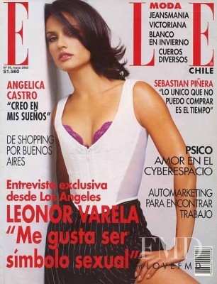 Leonor Varela featured on the Elle Chile cover from May 2002