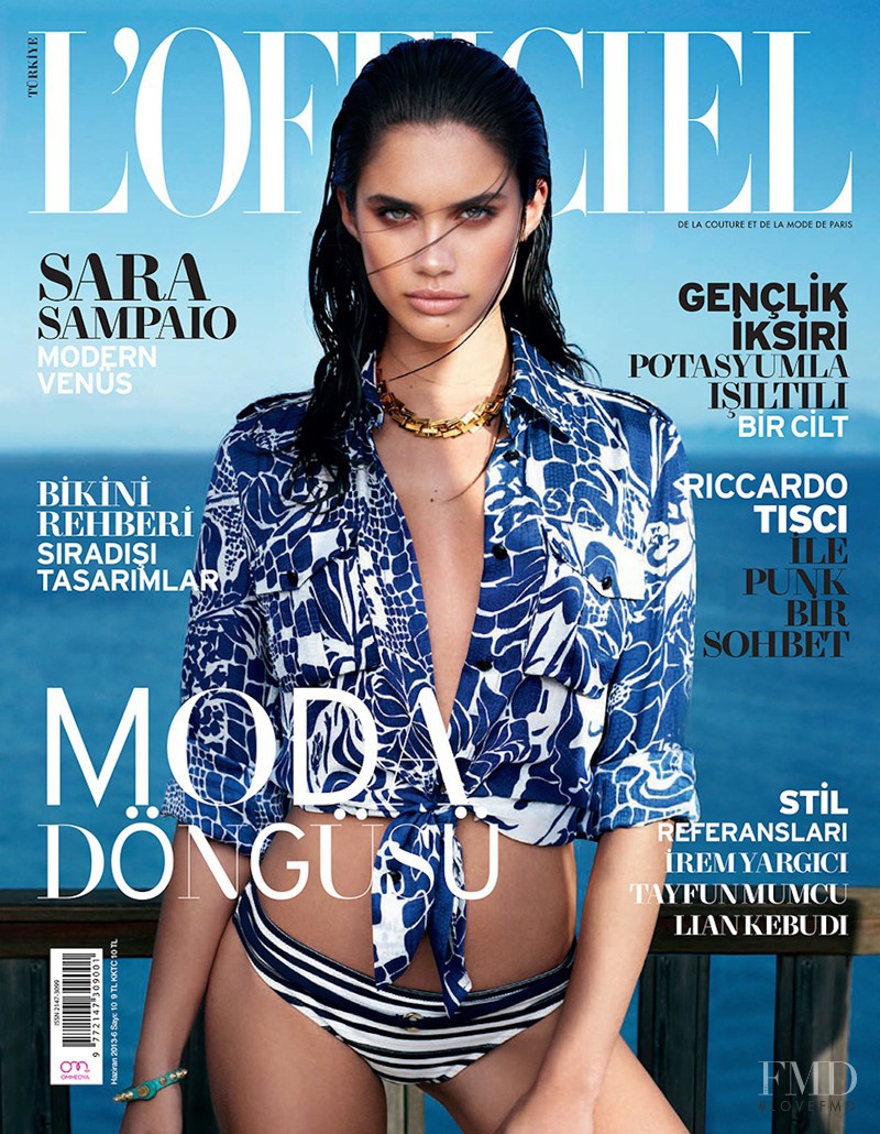 Sara Sampaio featured on the L\'Officiel Turkey cover from June 2013