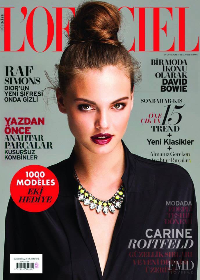 Kristina Peric featured on the L\'Officiel Turkey cover from March 2013