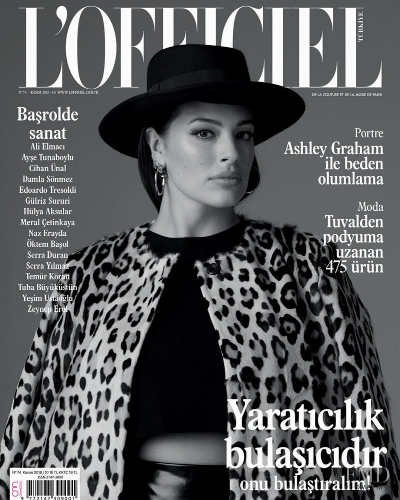 Ashley Graham featured on the L\'Officiel Turkey cover from November 2018