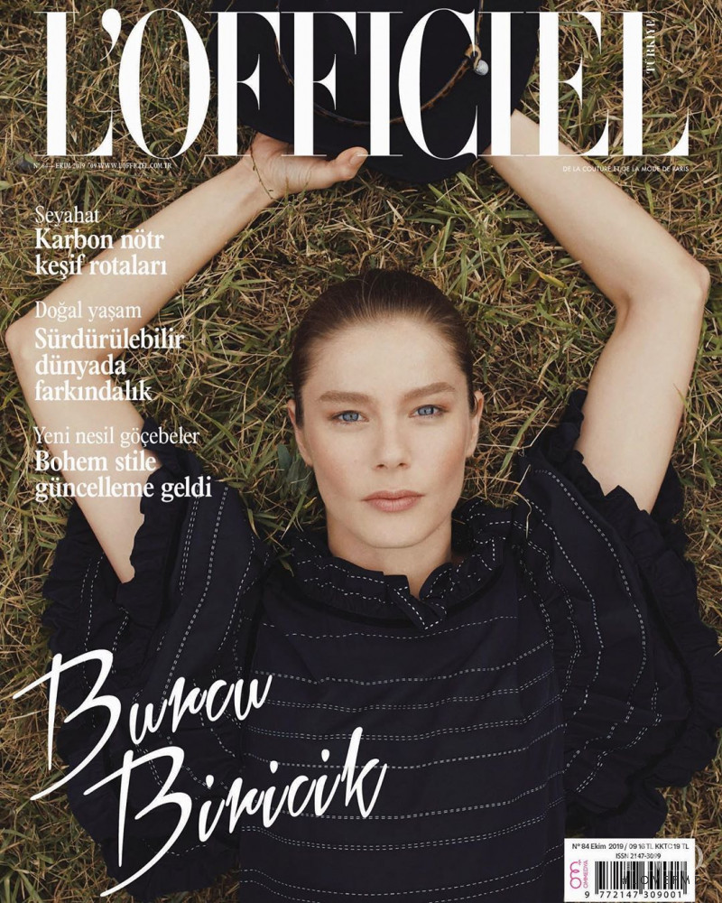 Burcu Biricik featured on the L\'Officiel Turkey cover from October 2019