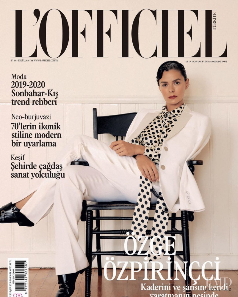 Ozge Ozpirincci  featured on the L\'Officiel Turkey cover from September 2019