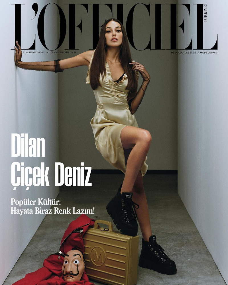 Dilan Cicek Deniz featured on the L\'Officiel Turkey cover from July 2021