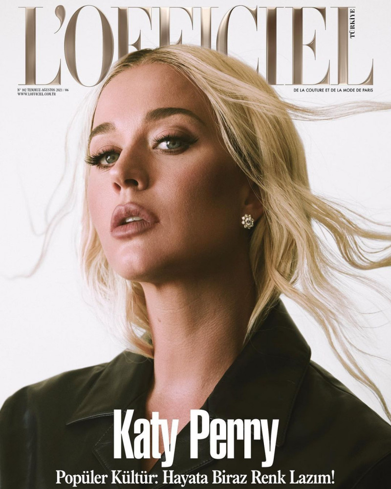 Katy Perry featured on the L\'Officiel Turkey cover from July 2021