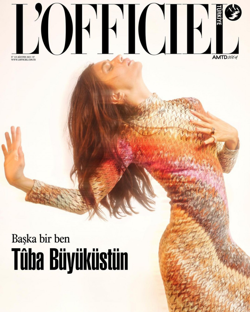 Tuba Buyukustun featured on the L\'Officiel Turkey cover from August 2022