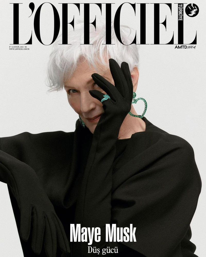 Maye Musk featured on the L\'Officiel Turkey cover from September 2022