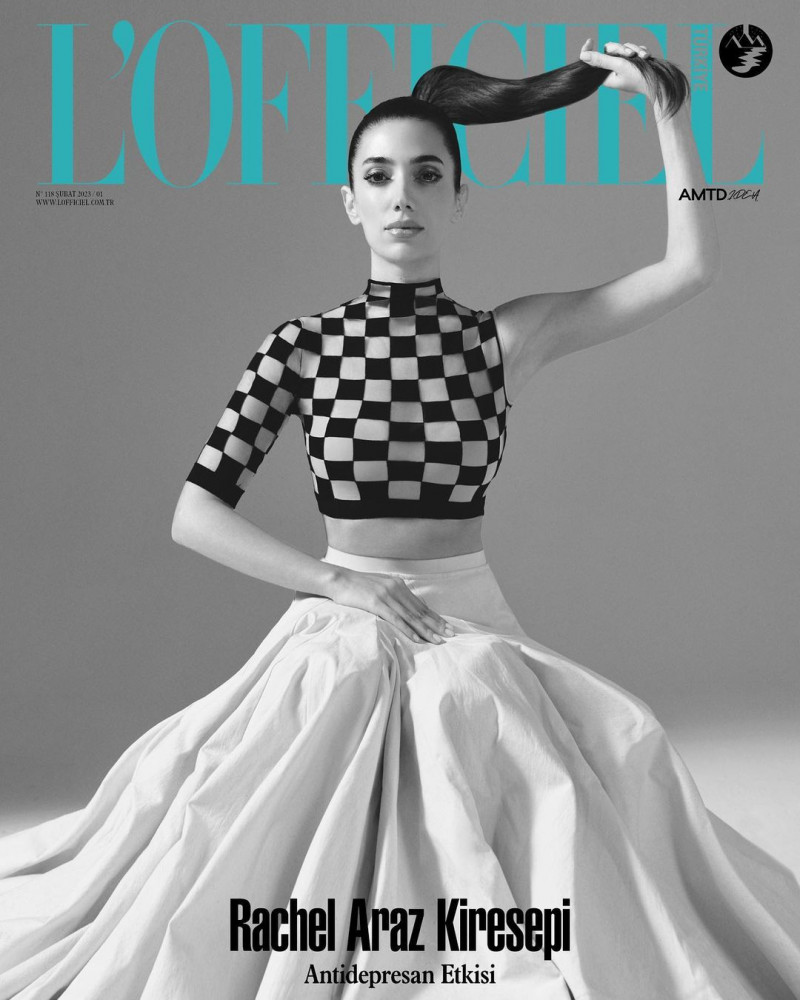 Rachel Araz Kiresepi featured on the L\'Officiel Turkey cover from February 2023