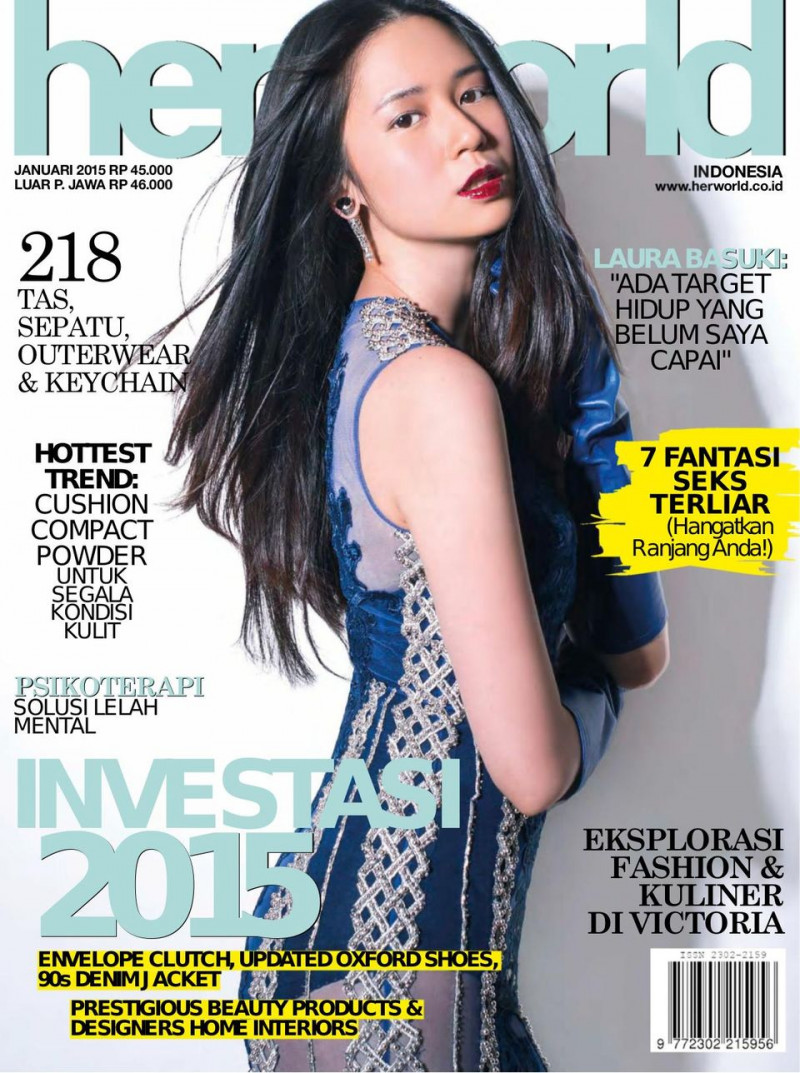  featured on the Her World Indonesia cover from January 2015