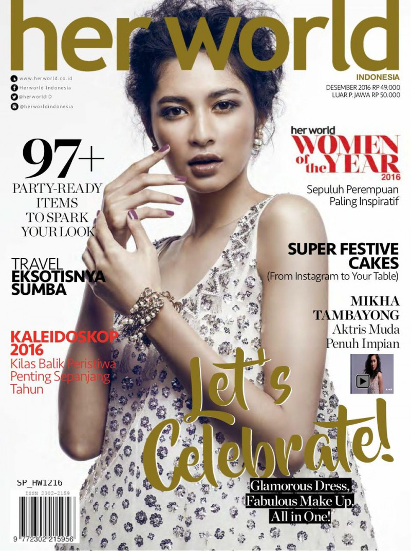  featured on the Her World Indonesia cover from December 2016