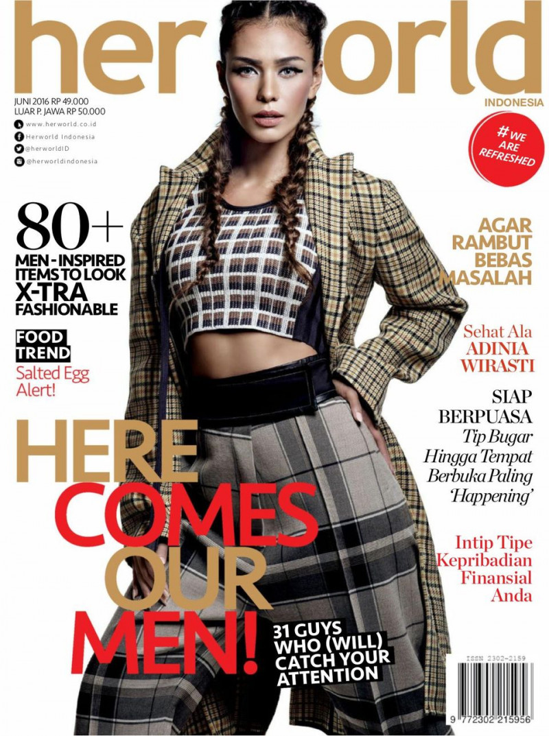  featured on the Her World Indonesia cover from June 2016