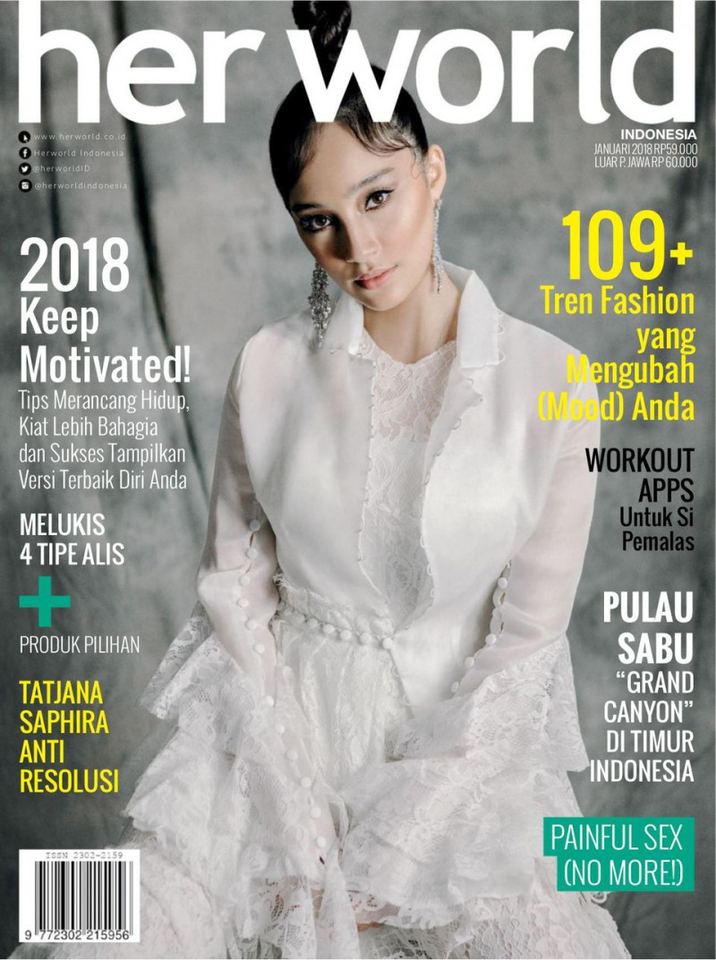  featured on the Her World Indonesia cover from January 2018