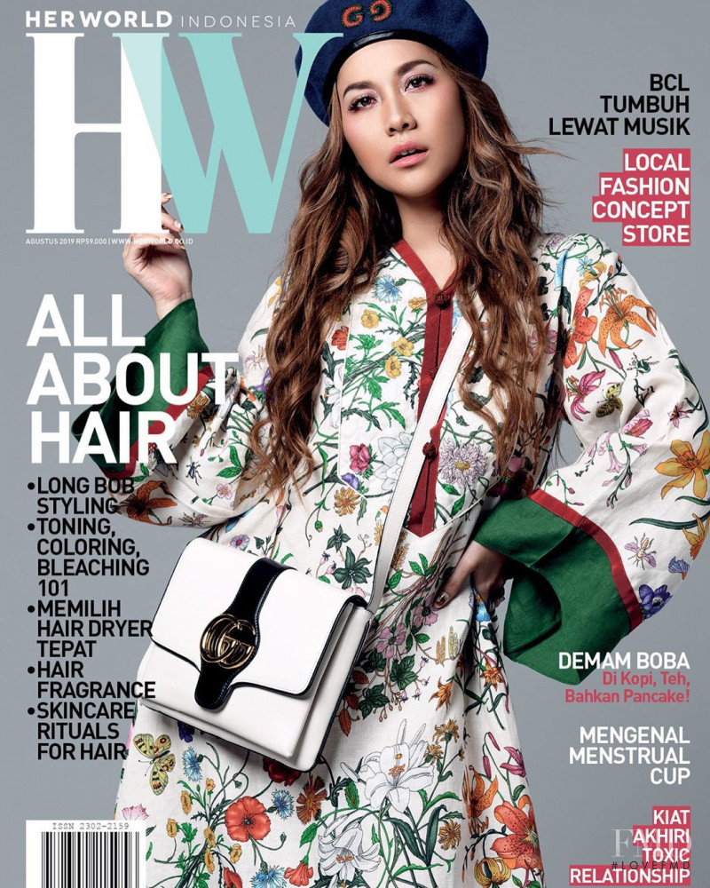 Bunga Citra Lestari featured on the Her World Indonesia cover from August 2019
