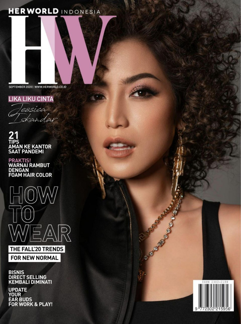 Jessica Iskandar featured on the Her World Indonesia cover from September 2020