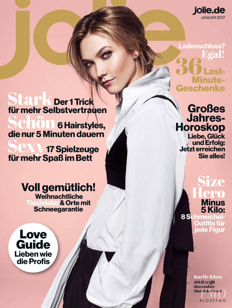 Karlie Kloss featured on the Jolie cover from January 2017
