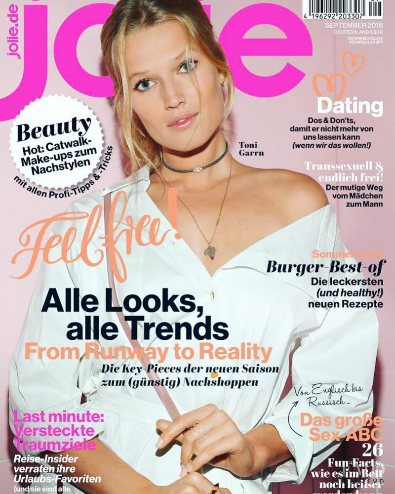 Toni Garrn featured on the Jolie cover from September 2018