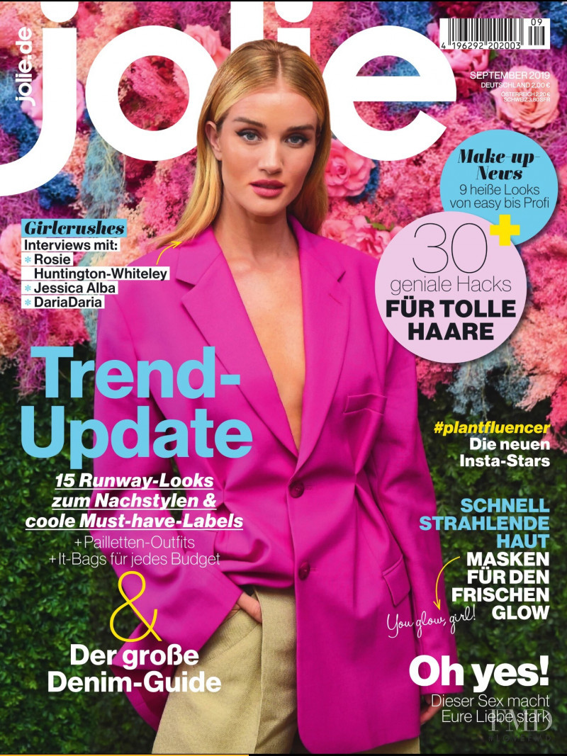 Rosie Huntington-Whiteley featured on the Jolie cover from September 2019