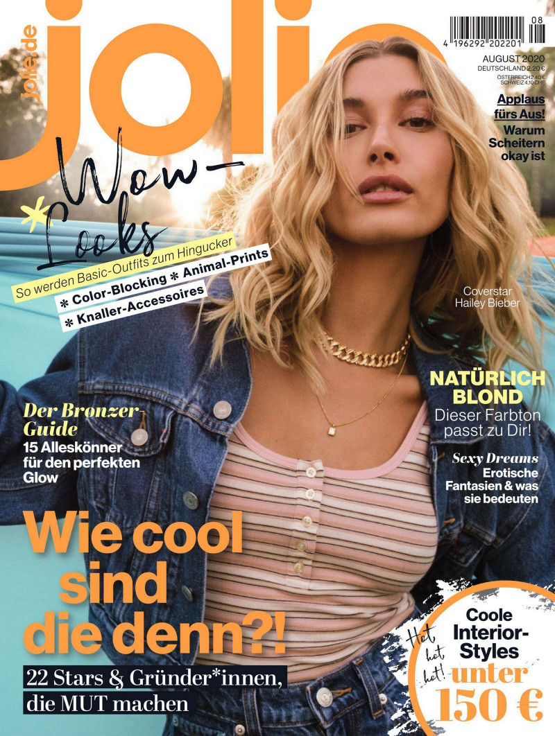 Hailey Baldwin Bieber featured on the Jolie cover from August 2020