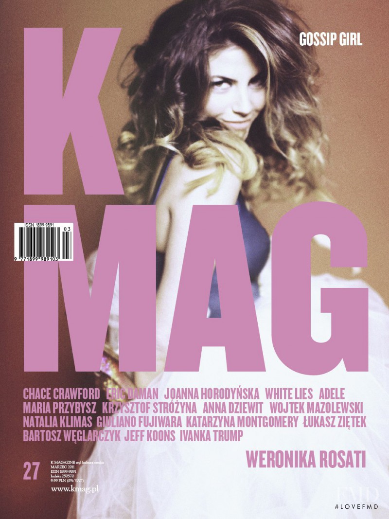 Weronika Rosati featured on the K Mag cover from March 2011