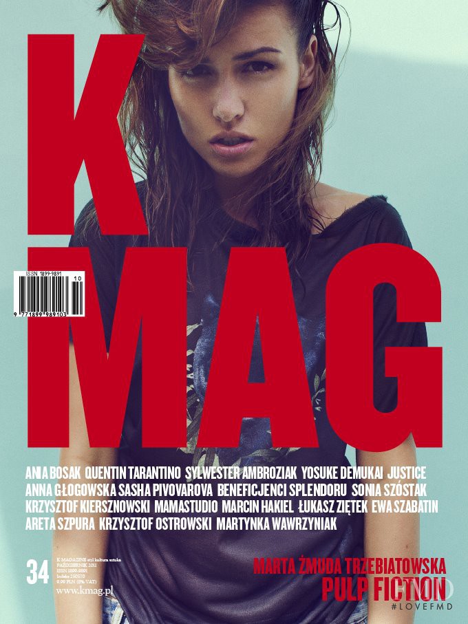 Marta Zmuda-Trzebiatowska featured on the K Mag cover from October 2011