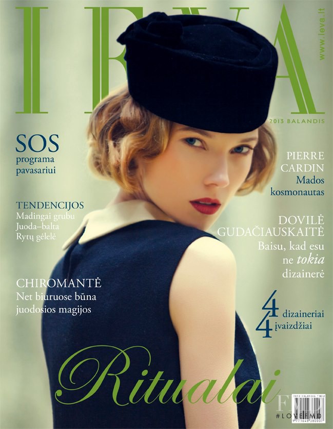 Ieva Seskute featured on the Ieva cover from April 2013