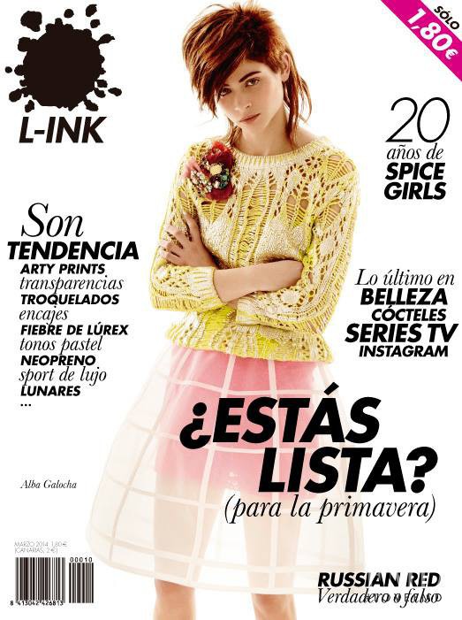 Alba Galocha featured on the L-ink cover from March 2014