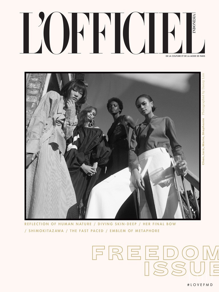 Stephanie Omorojor featured on the L\'Officiel Italy cover from September 2017
