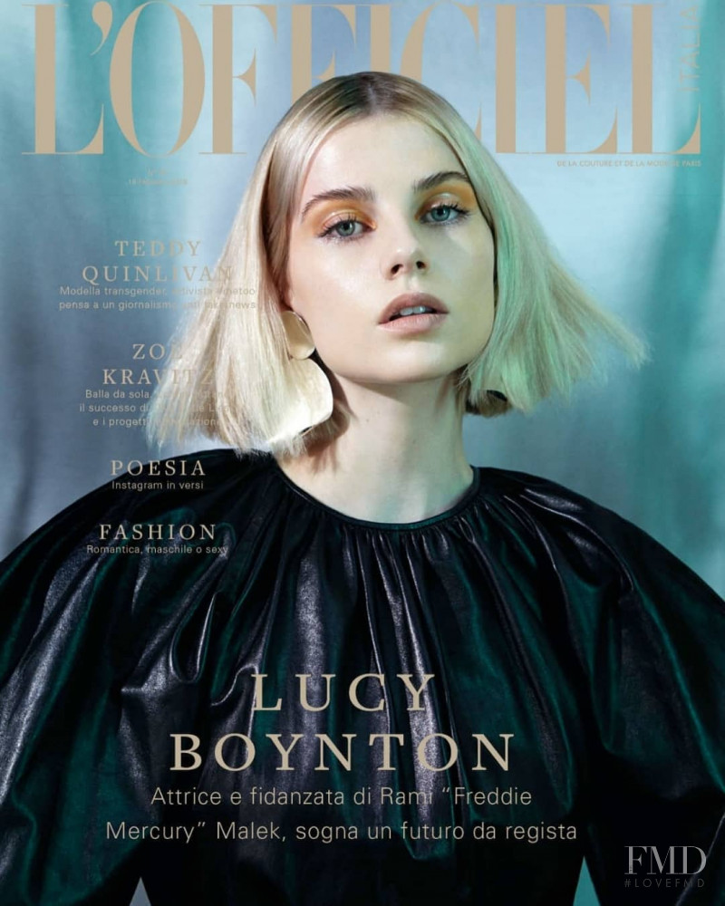 Lucy Boynton featured on the L\'Officiel Italy cover from February 2019