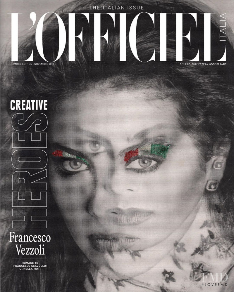 Ornella Muti featured on the L\'Officiel Italy cover from November 2019