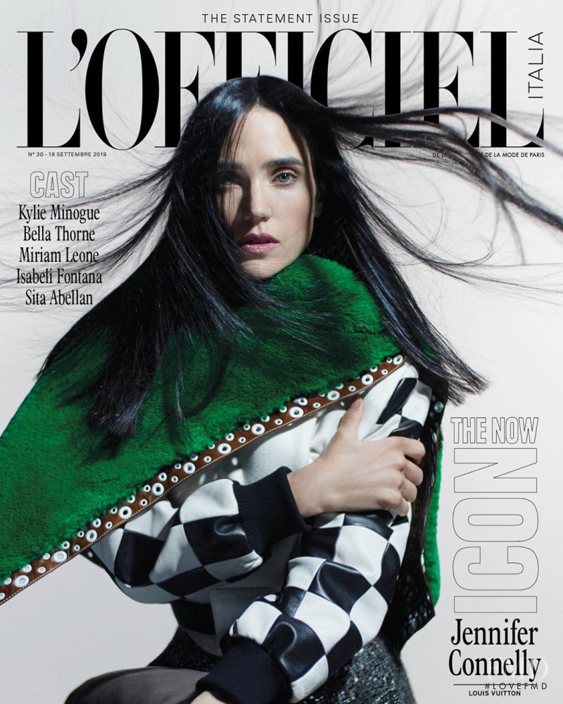 Jennifer Connelly featured on the L\'Officiel Italy cover from September 2019