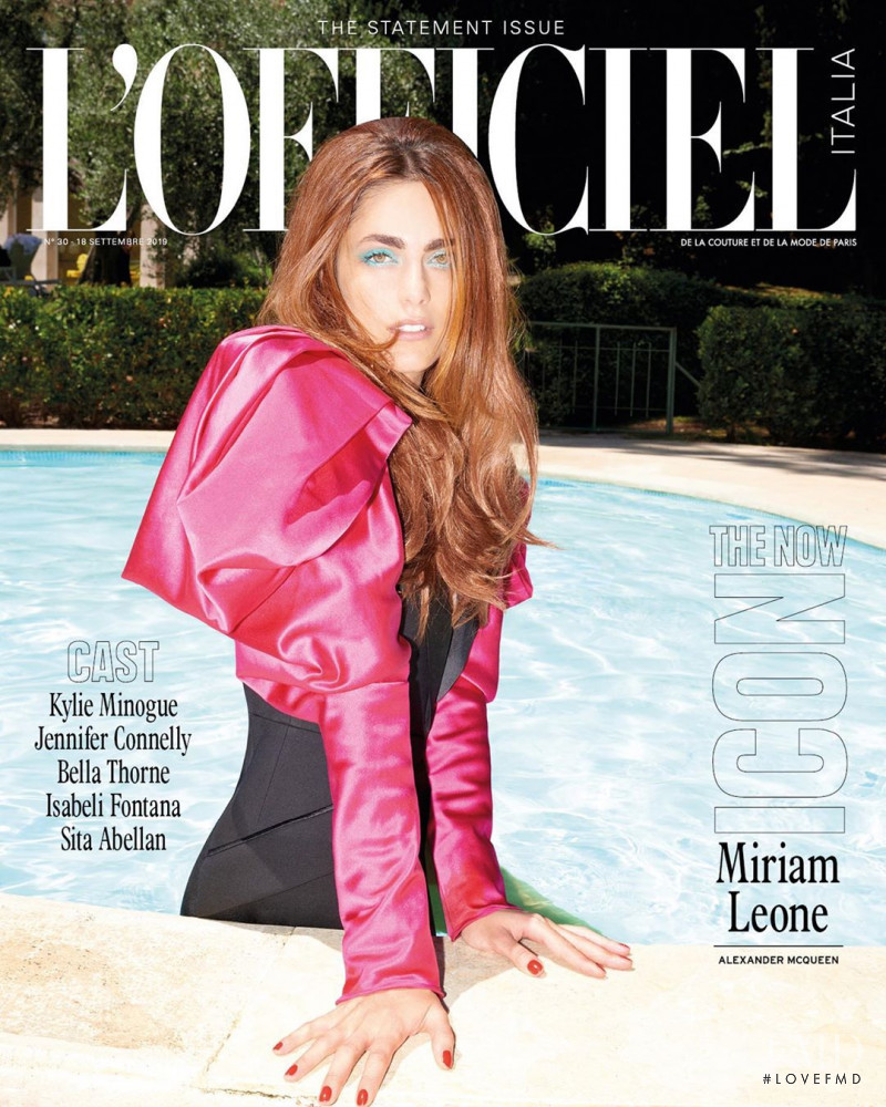 Miriam Leone featured on the L\'Officiel Italy cover from September 2019