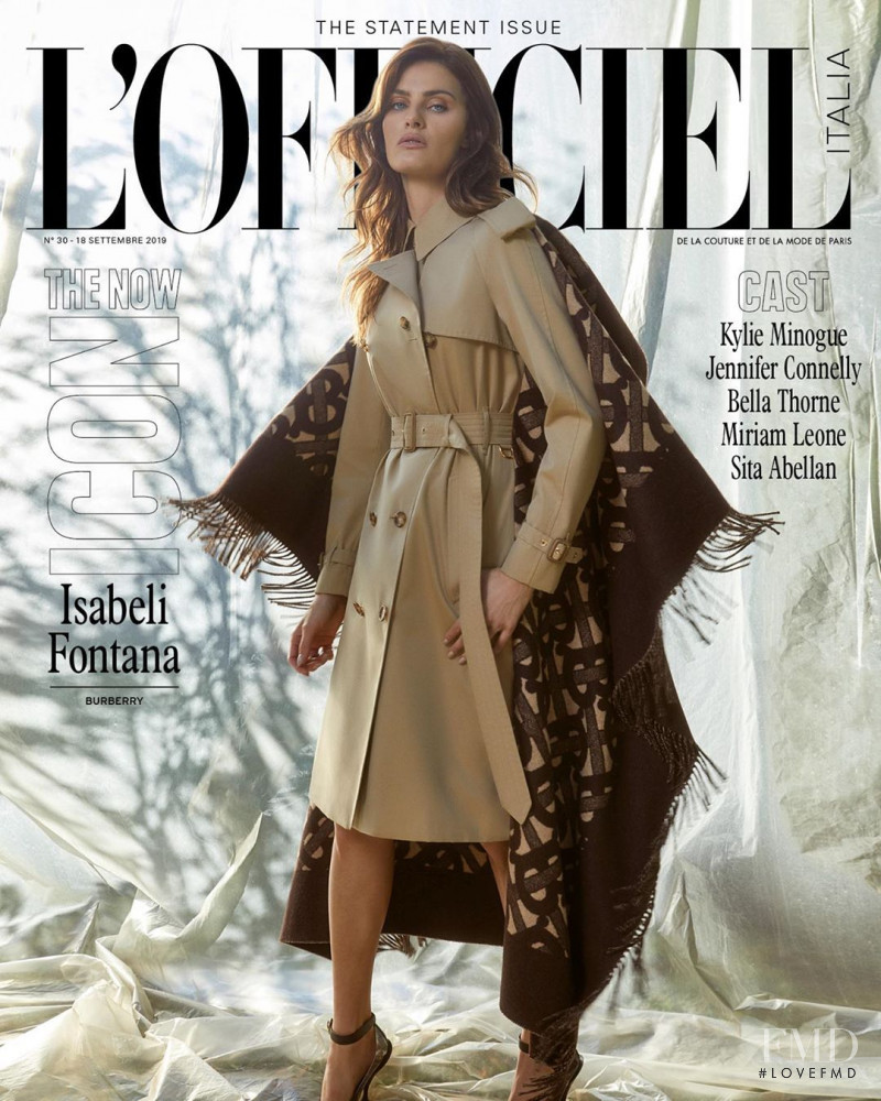 Isabeli Fontana featured on the L\'Officiel Italy cover from September 2019