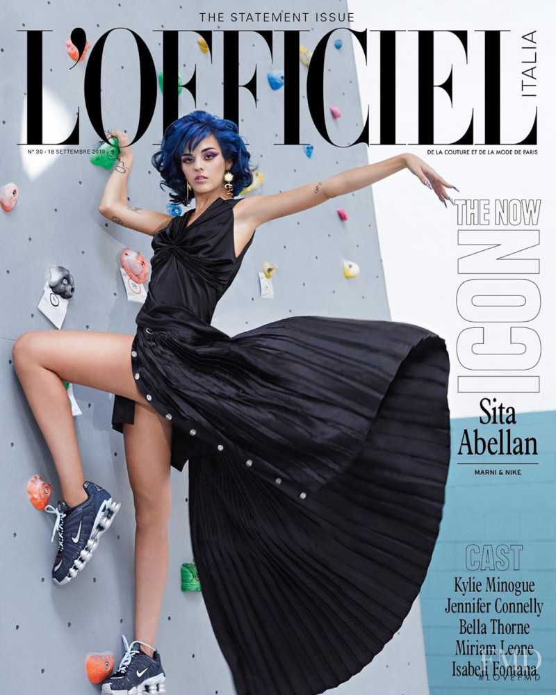 Sita Abellan featured on the L\'Officiel Italy cover from September 2019