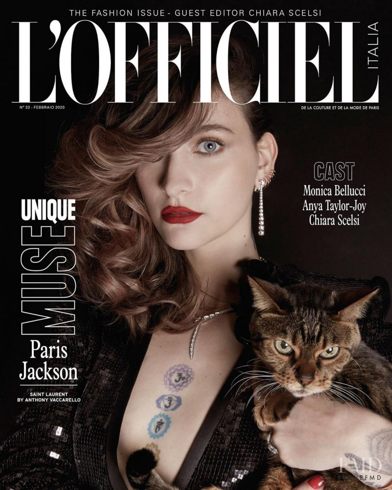 Paris Jackson featured on the L\'Officiel Italy cover from February 2020