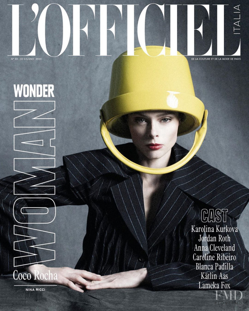 Coco Rocha featured on the L\'Officiel Italy cover from June 2020