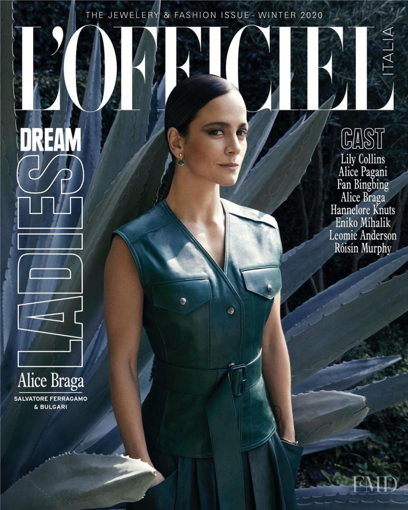 Alice Braga featured on the L\'Officiel Italy cover from December 2020