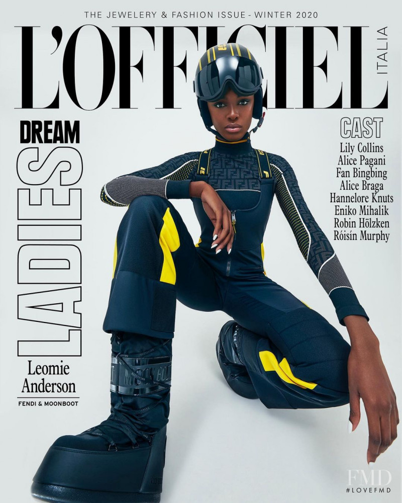Leomie Anderson featured on the L\'Officiel Italy cover from December 2020