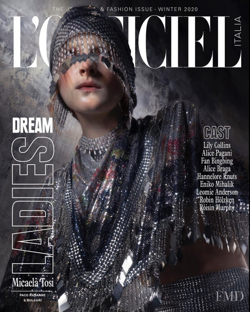 Micaela Tosi featured on the L\'Officiel Italy cover from December 2020