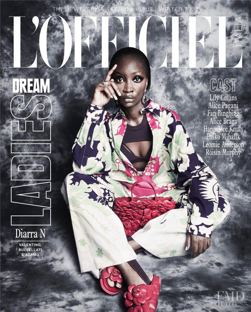 Diarra Ndiaye featured on the L\'Officiel Italy cover from December 2020
