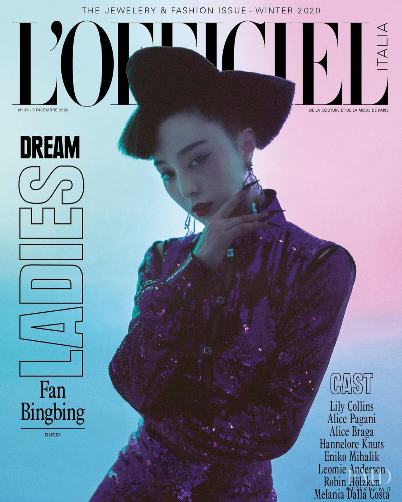 Fan Bingbing featured on the L\'Officiel Italy cover from December 2020