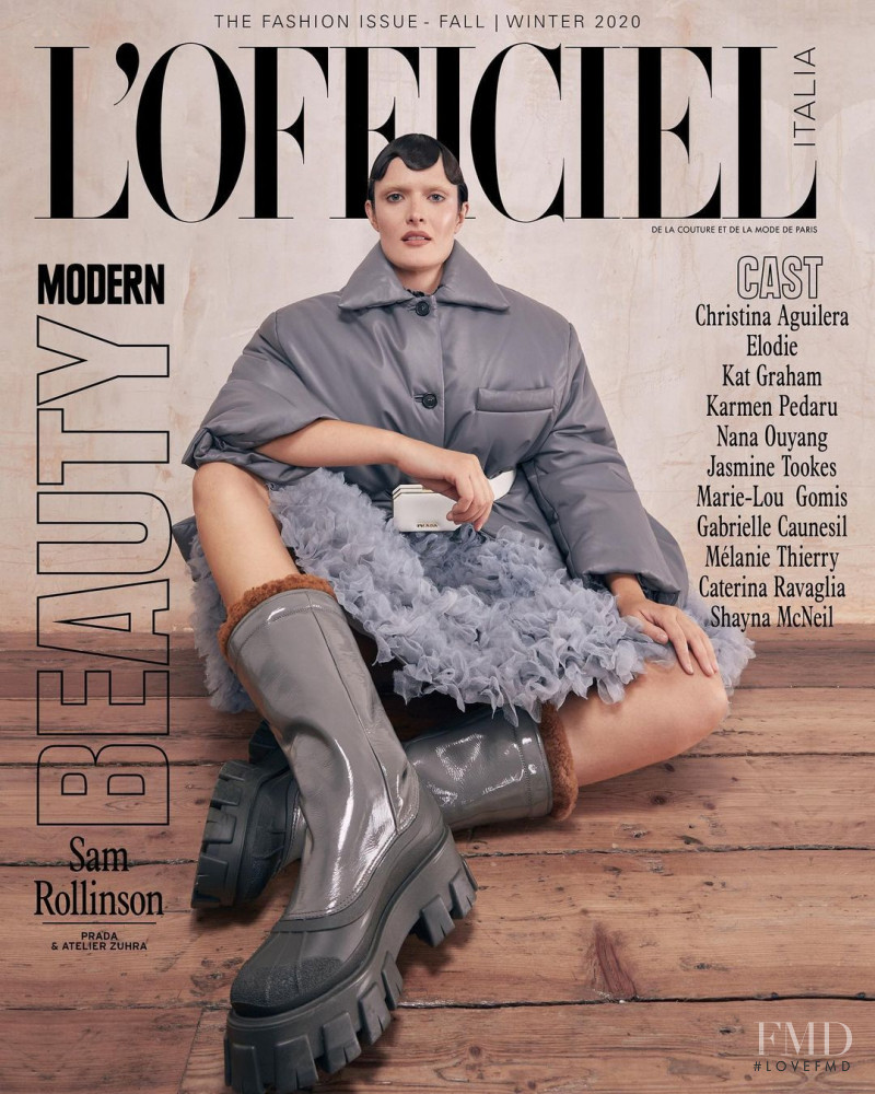 Sam Rollinson featured on the L\'Officiel Italy cover from October 2020