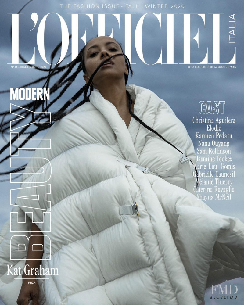 Kat Graham featured on the L\'Officiel Italy cover from October 2020
