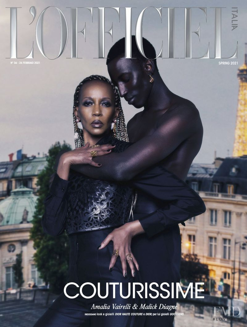 Malick Diagne featured on the L\'Officiel Italy cover from February 2021