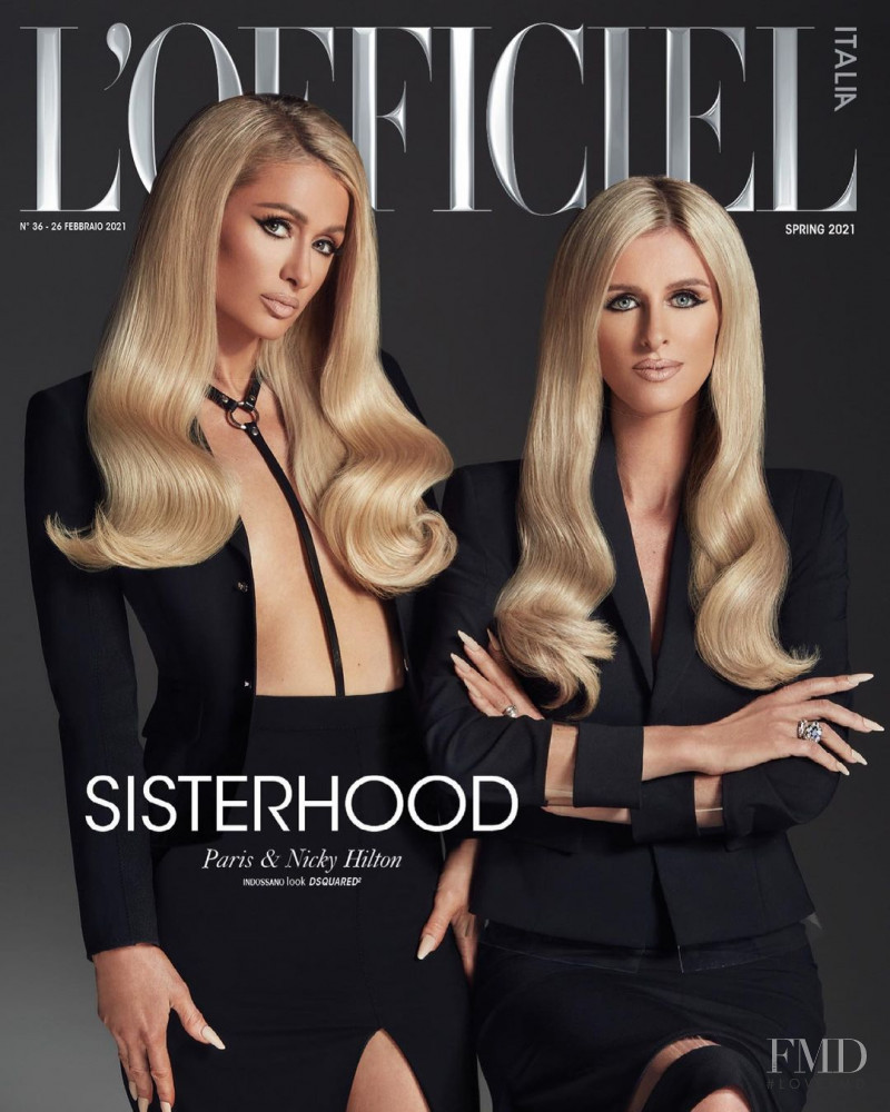 Paris Hilton, Nicky Hilton featured on the L\'Officiel Italy cover from March 2021