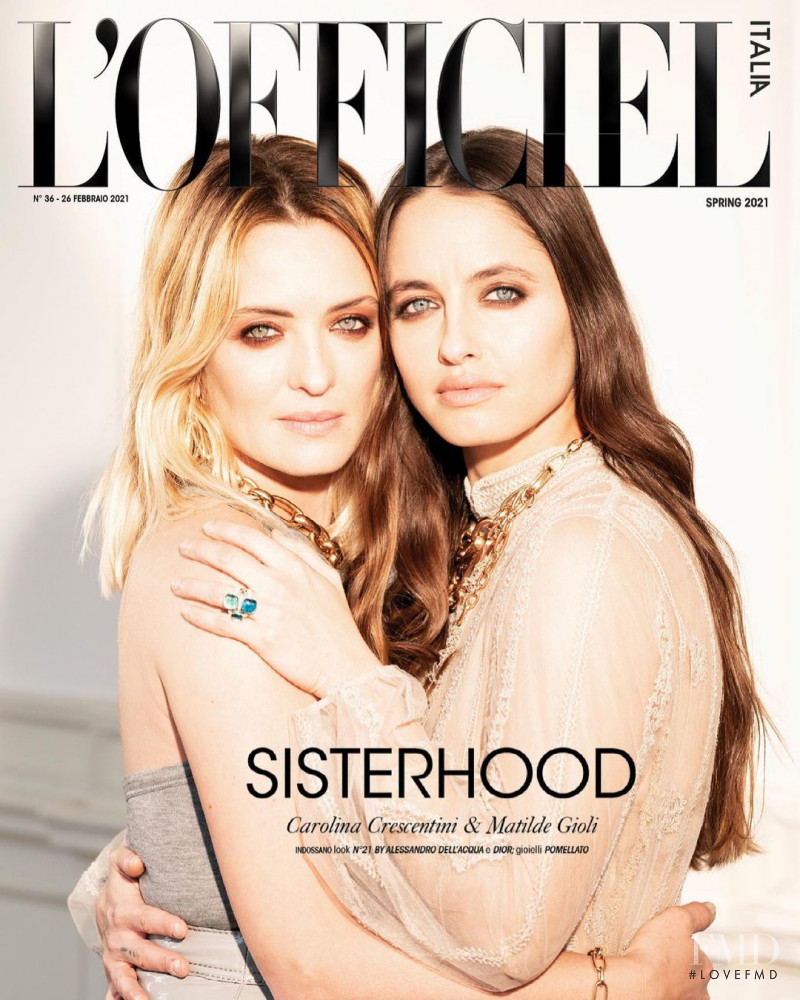 Carolina Crescentini, Matilde Gioli featured on the L\'Officiel Italy cover from March 2021