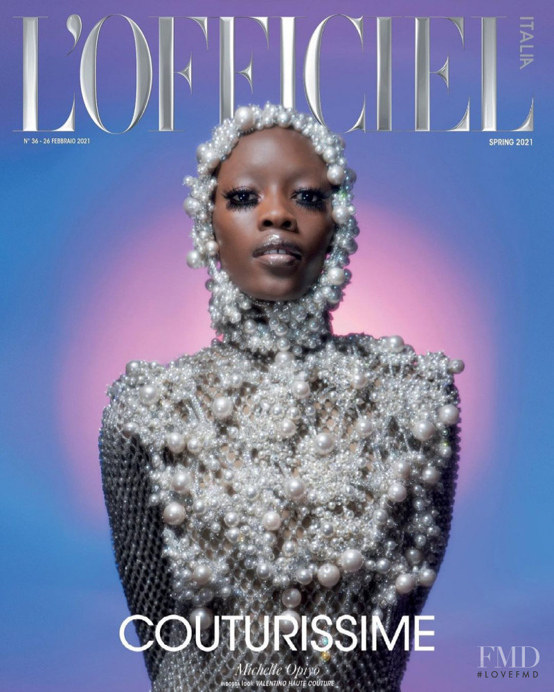 Michelle Opiyo featured on the L\'Officiel Italy cover from March 2021