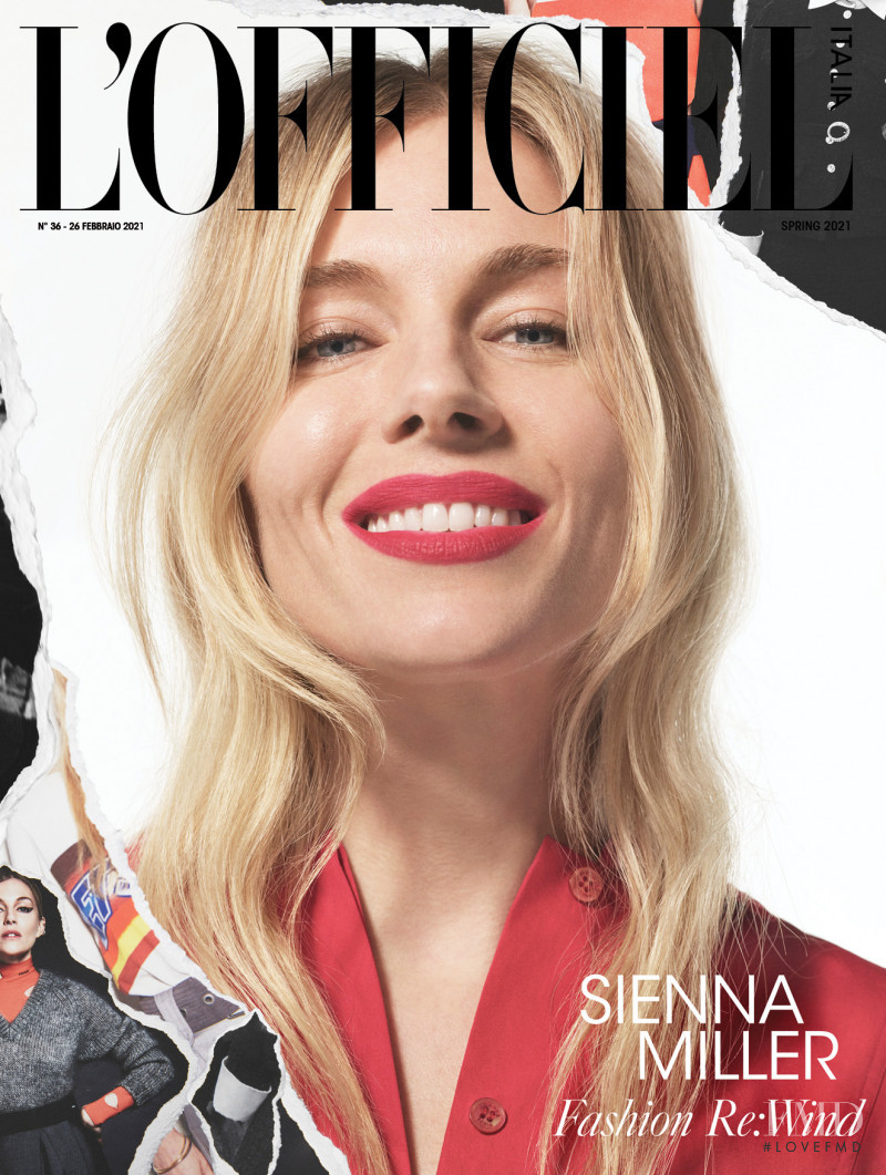 Sienna Miller featured on the L\'Officiel Italy cover from March 2021